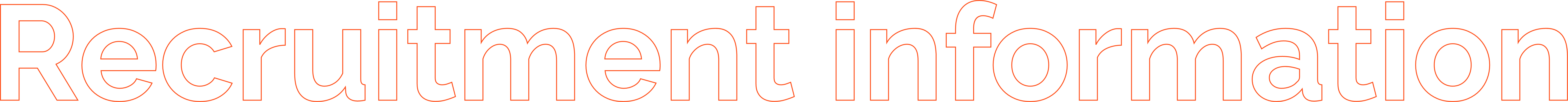 Recruitment information