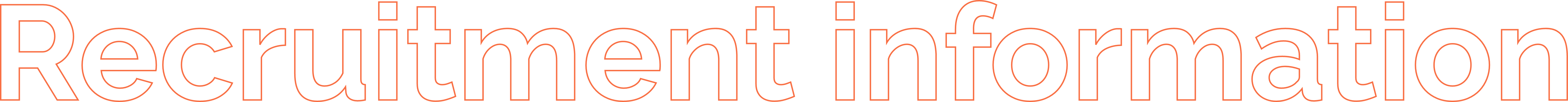 Recruitment information